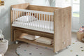 Wooden Rocking Mother Side Crib with Wheels & Drawer 120 X60