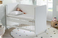 White Mother Side Crib with wheels 120 X60