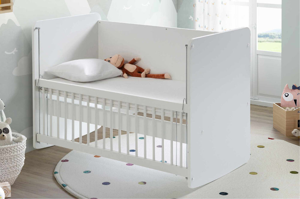 White Rocking Mother Side Crib 120 X60